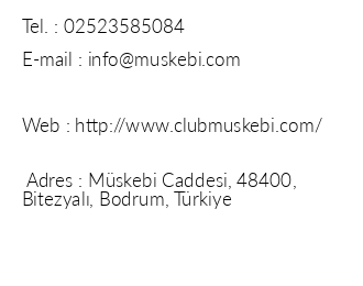 Mskebi Club Hotel Bodrum iletiim bilgileri